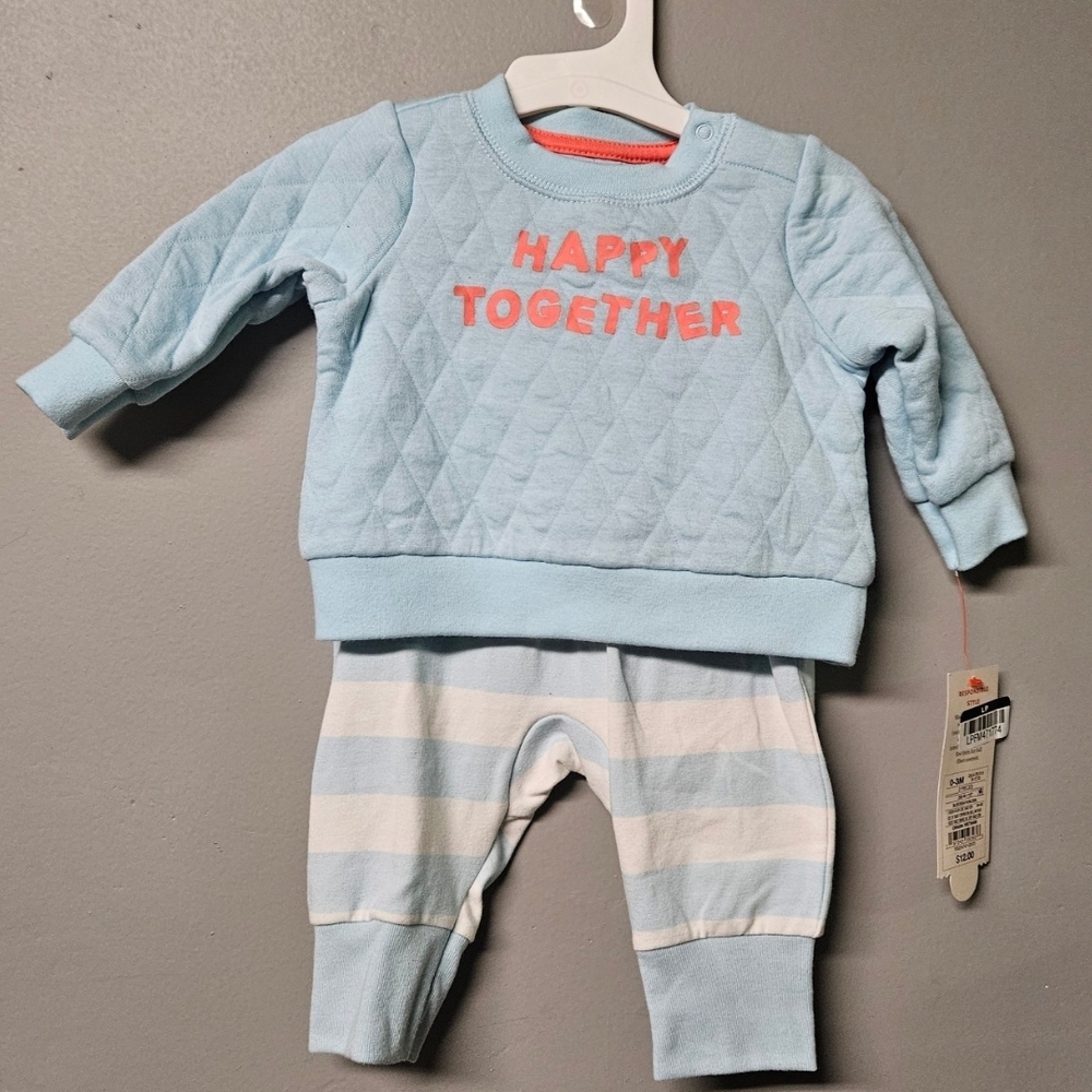 Cat & Jack Blue and White Kids Matching Set